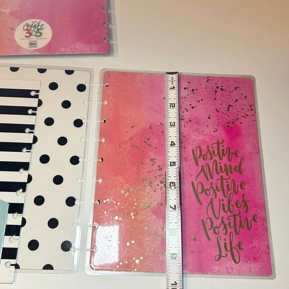 The Happy Planner Bundle - 9 Pink & 9 Gold Ring Discs + 2 Cover & Backs